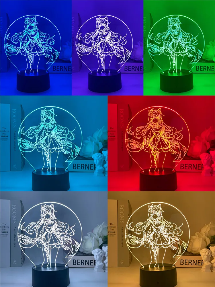 Shop Generic Genshin Impact Night Light 3D Acrylic Table Lamp Bedside