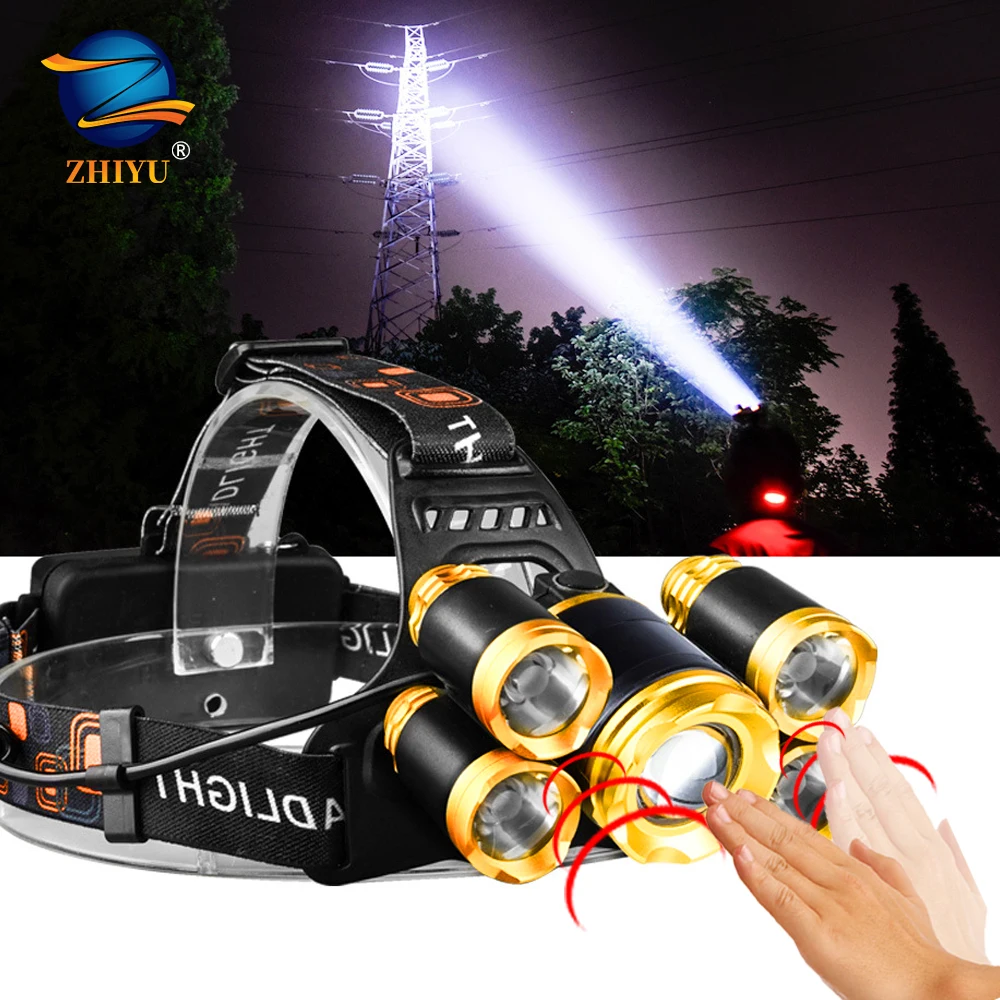 ZHIYU IR Sensor LED Headlamp Smart Light 5/3 T6 Zoom High Power Rechargeable Fishing Lantern 18650 Head Torch Waterproof Torch
ZHIYU IR Sensor LED Headlamp Smart Light 5/3 T6 Zoom High Power Rechargeable Fishing Lantern 18650 Head Torch Waterproof Torch