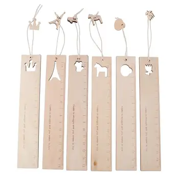 6Pcs Wooden Rulers Cartoon Hollow Out Cute Creative Rulers with Pendant for School Rulers 
6Pcs Wooden Rulers Cartoon Hollow Out Cute Creative Rulers with Pendant for School Rulers