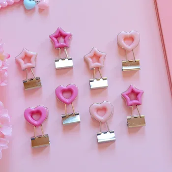 SIXONE 1 Pc Ins Pink Colour Love Five-pointed Star Iron Clamp File Data Bill clips Girl Handbook Paper Clip office binding
SIXONE 1 Pc Ins Pink Colour Love Five-pointed Star Iron Clamp File Data Bill clips Girl Handbook Paper Clip office binding