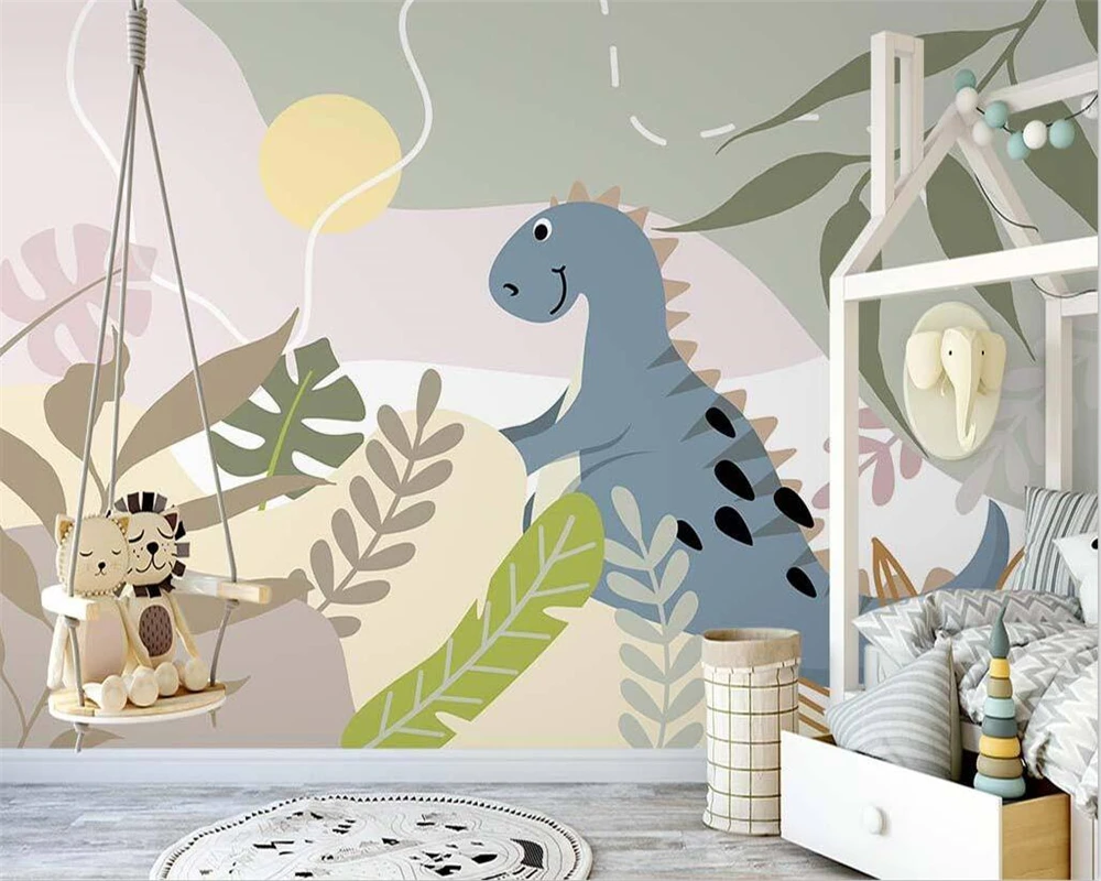 

beibehang Custom papel de parede papier peint modern new Nordic plant animal cartoon children's room background wallpaper
