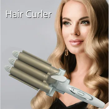 Professional Curling Iron Ceramic Triple Barrel Hair Styler Hair Waver Styling Tools 110-220V Hair Curler Electric Curling 
Professional Curling Iron Ceramic Triple Barrel Hair Styler Hair Waver Styling Tools 110-220V Hair Curler Electric Curling