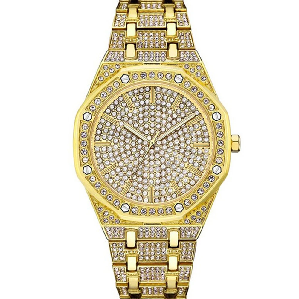 2020 Luxury Brand Fashion Diamond Men Watches Hip Hop Man Quartz Watch 18K Gold Stainless Steel Band Male Clock Waterproof reloj
2020 Luxury Brand Fashion Diamond Men Watches Hip Hop Man Quartz Watch 18K Gold Stainless Steel Band Male Clock Waterproof reloj