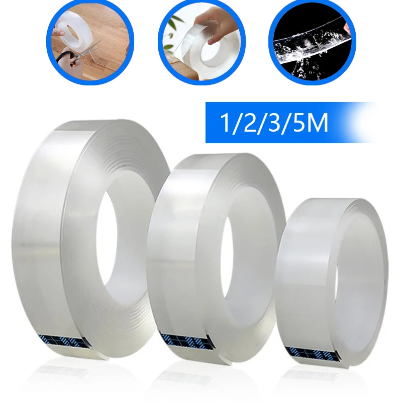 1M/2M/3M/5M Nano Magic Double Sided Tape Transparent NoTrace Reusable Adhesive Tape Waterproof PU GEL Sticker for Party Birthday
1M/2M/3M/5M Nano Magic Double Sided Tape Transparent NoTrace Reusable Adhesive Tape Waterproof PU GEL Sticker for Party Birthday