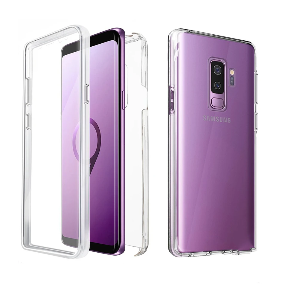 360 градусов ясный чехол для samsung Galaxy A40 A20E A2 Core A30 A10 A20 A50 M10 M20 M30 S9 S10 плюс S10E полная