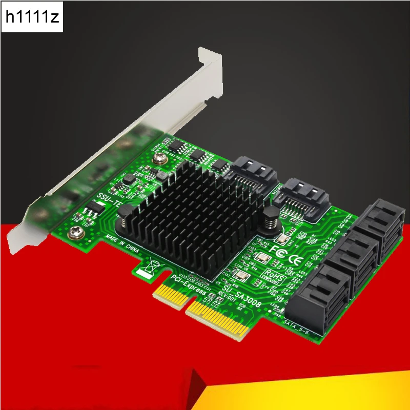 Chia Mining Riser 8 Port SATA PCIe Expansion Card PCI Express X4 to SATA 3.0 Controller PCI-E SATA Adapter Converter Add On Card
Chia Mining Riser 8 Port SATA PCIe Expansion Card PCI Express X4 to SATA 3.0 Controller PCI-E SATA Adapter Converter Add On Card