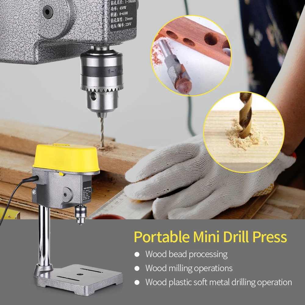 AC 220V 450W Adjustment Drill Press Bench Drill Stand Table Clamp Mini Drilling Machine for CNC Power Tools EU Plug
AC 220V 450W Adjustment Drill Press Bench Drill Stand Table Clamp Mini Drilling Machine for CNC Power Tools EU Plug