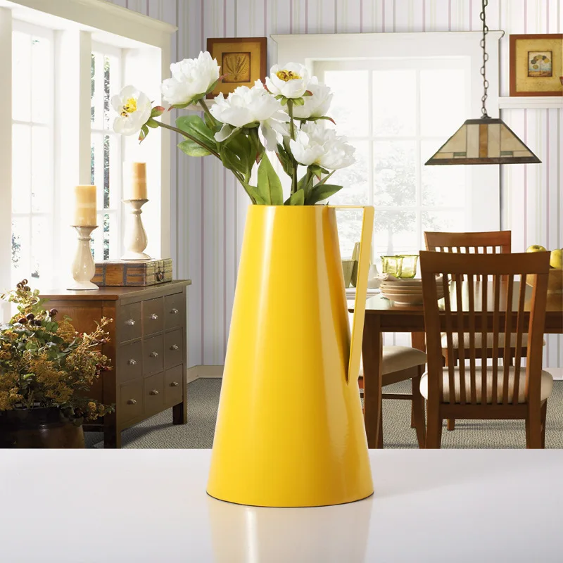 Yellow Simple Vase Flower Holder Riverside Iron Craft Decorations Creative Modern Home Soft Decoration Metal Handicraft
Yellow Simple Vase Flower Holder Riverside Iron Craft Decorations Creative Modern Home Soft Decoration Metal Handicraft