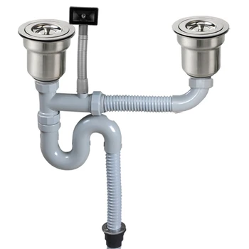 Double Sink Vertical Type with overflow Pipe kit basin Waste set Sink Strainer Disposer Drain hose Plastic Flexible Flume
Double Sink Vertical Type with overflow Pipe kit basin Waste set Sink Strainer Disposer Drain hose Plastic Flexible Flume