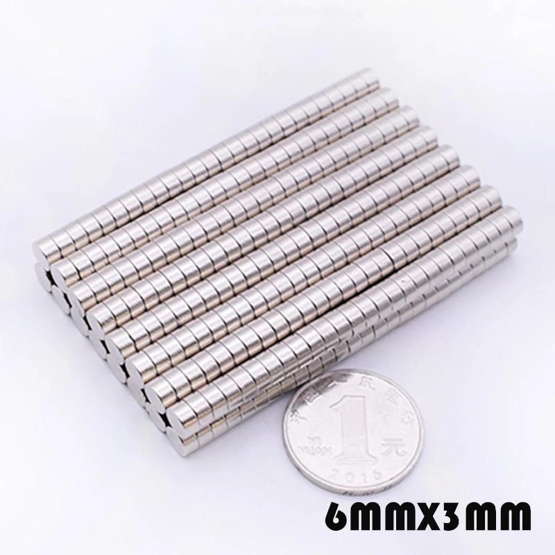 200Pcs 6x3 mm 6*3 mm N35 Neodymium Magnet Disc Permanent NdFeB Small Round Super Powerful Magnetic Magnets Craft 6mm x 3mm
200Pcs 6x3 mm 6*3 mm N35 Neodymium Magnet Disc Permanent NdFeB Small Round Super Powerful Magnetic Magnets Craft 6mm x 3mm