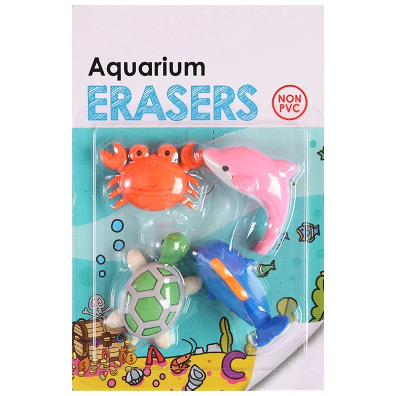 Aquarium Eraser Non PVC School Pencil Eraser Korean Stationery Supplies Ocean Style Design Sea Turtle Animal Erasable Toys 4 pcs 
Aquarium Eraser Non PVC School Pencil Eraser Korean Stationery Supplies Ocean Style Design Sea Turtle Animal Erasable Toys 4 pcs