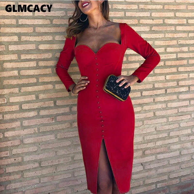 Women Plus Size Square Neck Button Down Slit Elegant Dress Long Sleeve Office Lady Street Wear Fashion New Trends Slim Vestido
Women Plus Size Square Neck Button Down Slit Elegant Dress Long Sleeve Office Lady Street Wear Fashion New Trends Slim Vestido