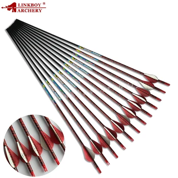 12pcs New Zebra Carbon Arrow 32'' Spine500 ID6.2mm OD7.6mm Red Camo 2" Vanes for Recurve / Traditional Bow Hunting/shooting
12pcs New Zebra Carbon Arrow 32'' Spine500 ID6.2mm OD7.6mm Red Camo 2" Vanes for Recurve / Traditional Bow Hunting/shooting