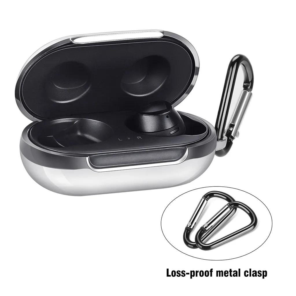 Ouhaobin Earphone Case For Samsung Galaxy Buds 2019 Sports Bluetooth Earphone Plating Soft TPU Full Protective Cover Case