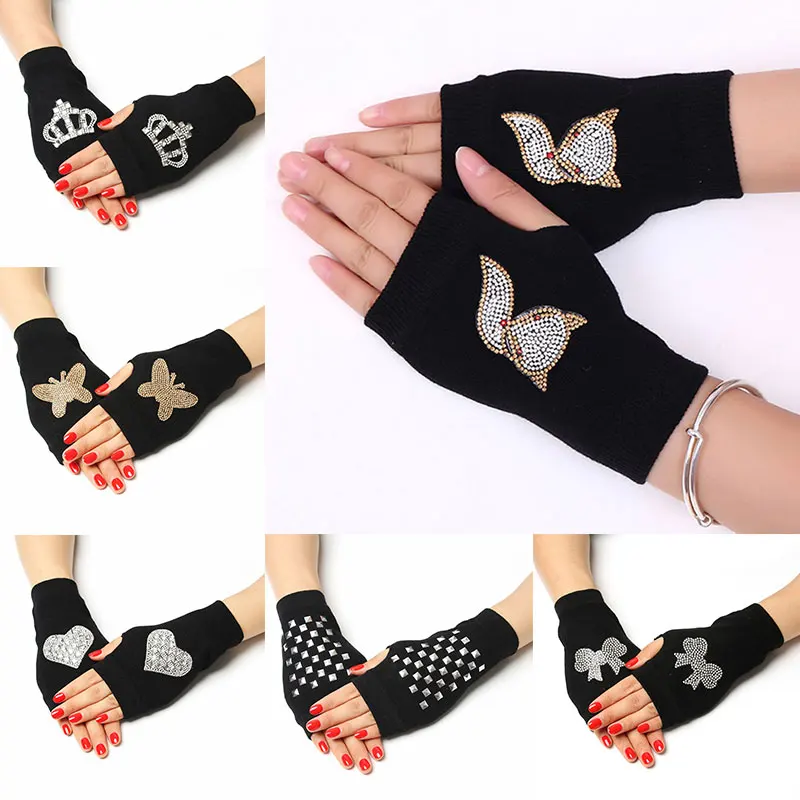 Sailor Dance Gloves Rivet Wool Gloves Spring And Autumn Black Half - finger Gloves Male And Female Performance Accessories
Sailor Dance Gloves Rivet Wool Gloves Spring And Autumn Black Half - finger Gloves Male And Female Performance Accessories