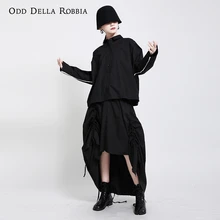OddDellaRobbia Spring New Fashion Solid Color Dark Black Irregular Length Profile Pleated Drawstring A-Line Skirt Women 1550
OddDellaRobbia Spring New Fashion Solid Color Dark Black Irregular Length Profile Pleated Drawstring A-Line Skirt Women 1550