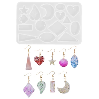 Handmade Resin Round Heart Pendant With Hole Clear Silicone Molds DIY Geometric Shapes Epoxy Resin Charms Jewelry Mold 
Handmade Resin Round Heart Pendant With Hole Clear Silicone Molds DIY Geometric Shapes Epoxy Resin Charms Jewelry Mold