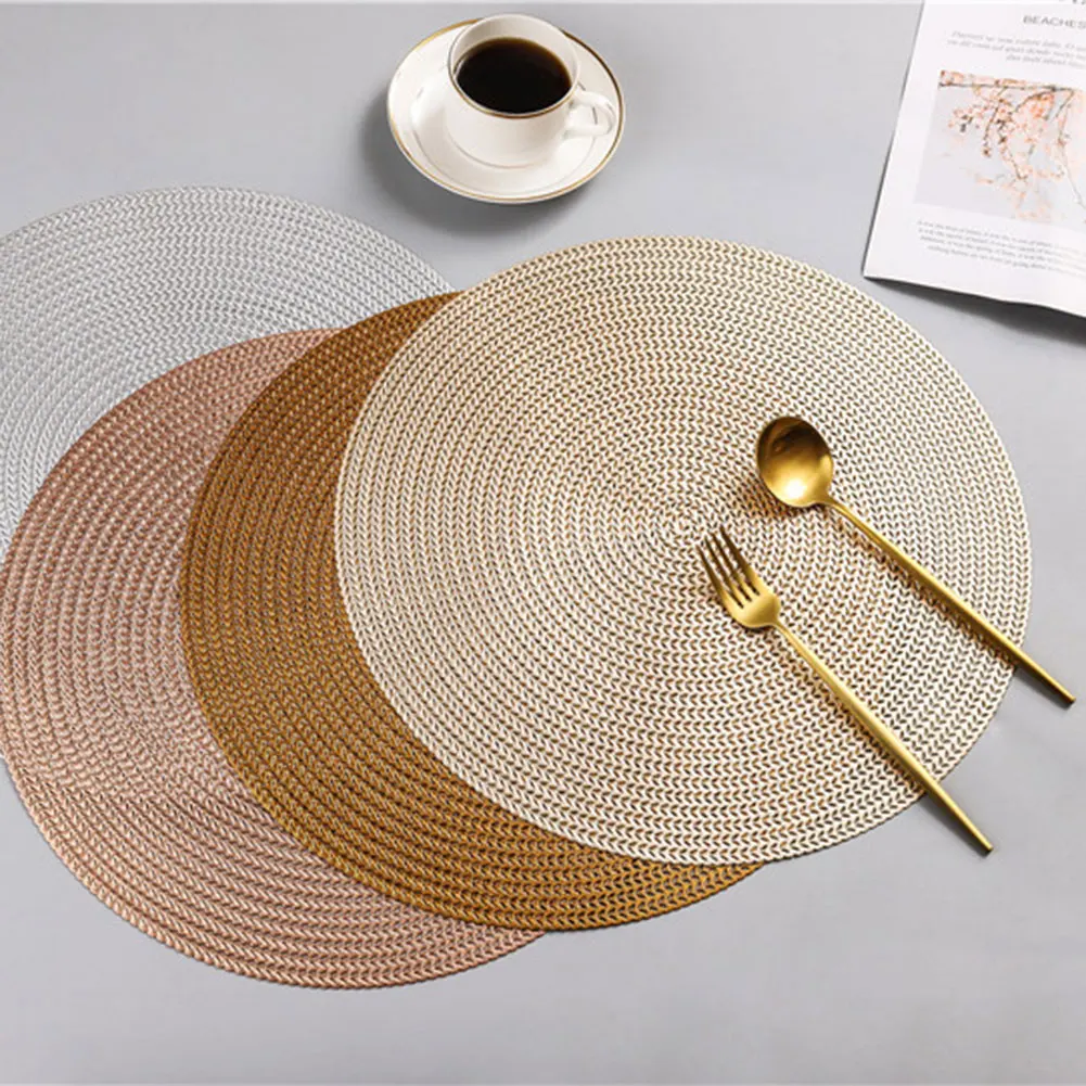 Mantel De PVC Para Mesa Plástico Octogonal hueco de calor-Cojín de aislante Esteras