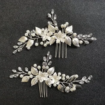 SLBRIDAL Alloy Crystal Rhinestone Pearl Flower Leaf Bridal Hair Comb Set Wedding Hair Accessories Women Bridesmaids Hair Jewelry
SLBRIDAL Alloy Crystal Rhinestone Pearl Flower Leaf Bridal Hair Comb Set Wedding Hair Accessories Women Bridesmaids Hair Jewelry