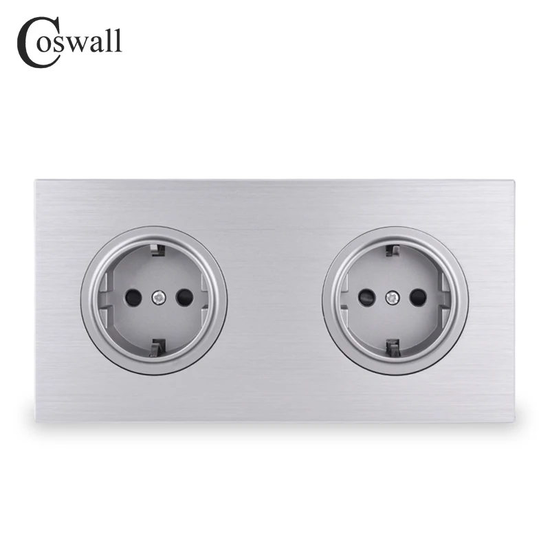 Coswall матовая черная/Серебристая серая алюминиевая металлическая панель двойная