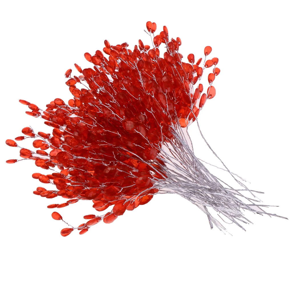 50pcs Water Drop Artificial Acrylic Flower Picks Crystal Diamante Flower Branches For Party Wedding Floral Decoration 50pcs Water Drop Artificial Acrylic Flower Picks Crystal Diamante Flower Branches For Party Wedding Floral Decoration