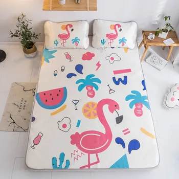 2019 Summer Cool Mat Kit Cartoon Bed Sheet Set With Elastic Bird Strawberry Fitted Sheet Mattress Cover Leopard Bed Cover 3pcs
2019 Summer Cool Mat Kit Cartoon Bed Sheet Set With Elastic Bird Strawberry Fitted Sheet Mattress Cover Leopard Bed Cover 3pcs