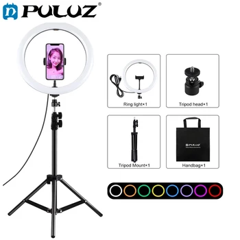 PULUZ 11.8 inch RGBW Ring Light+1.1m Tripod Mount Vlogging Photography LED Video Light Live Broadcast Kits & Tripod Bal head
PULUZ 11.8 inch RGBW Ring Light+1.1m Tripod Mount Vlogging Photography LED Video Light Live Broadcast Kits & Tripod Bal head