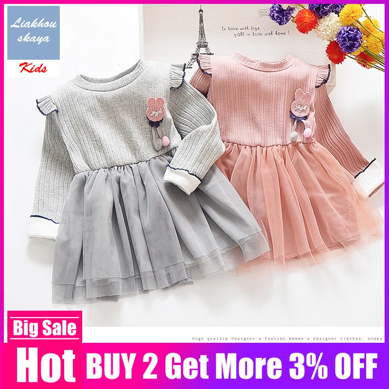 Liakhouskaya 2021 Детский новогодний костюм платья для девочек одежда с длинным рукавом