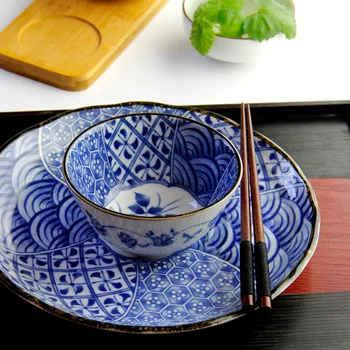 

Tableware Ceramic Dinner Plate Set Dish 9 Inch Porcelain Cute Dessert Plate Dinnerware Japanese Underglaze Textured Dish Plate