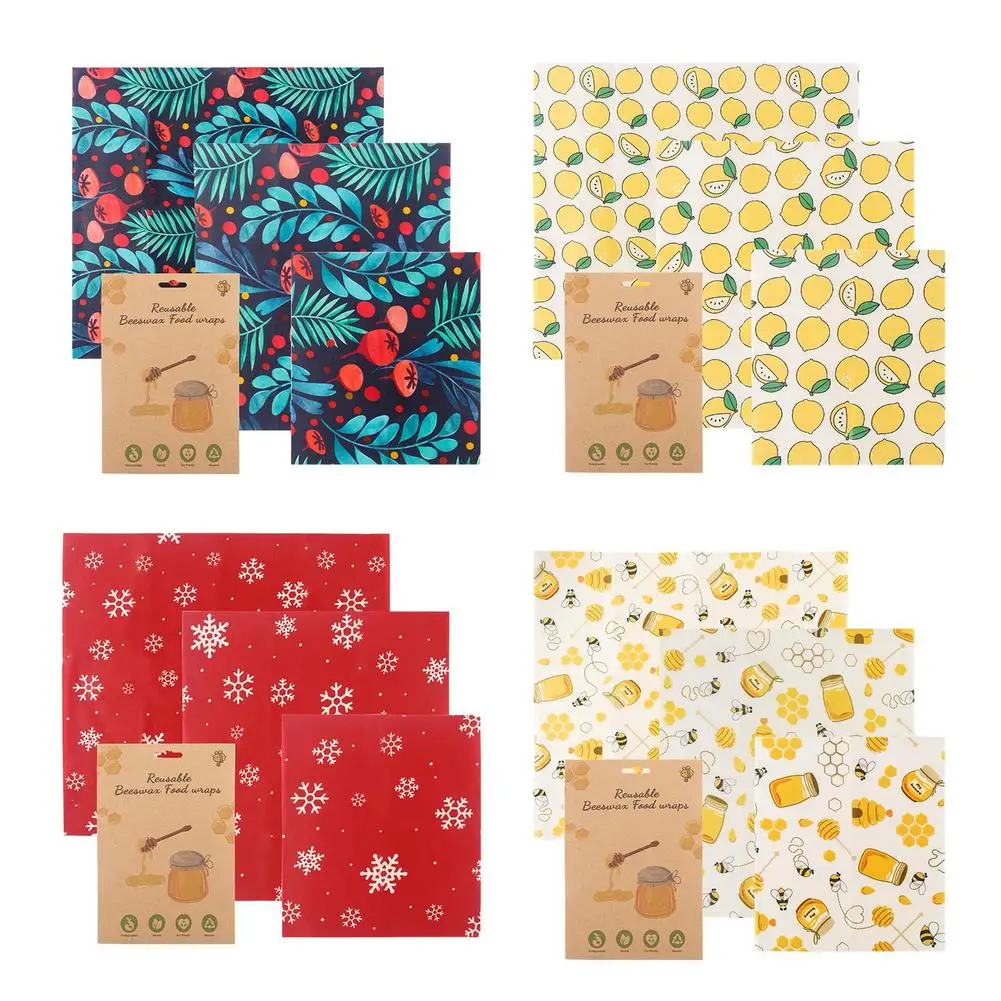 

1PC Reusable Food Wraps Sustainable Organic Bees Wax Lid Cover Wrap Food Storage Eco Friendly Sandwich Fruit Beeswax Wrap