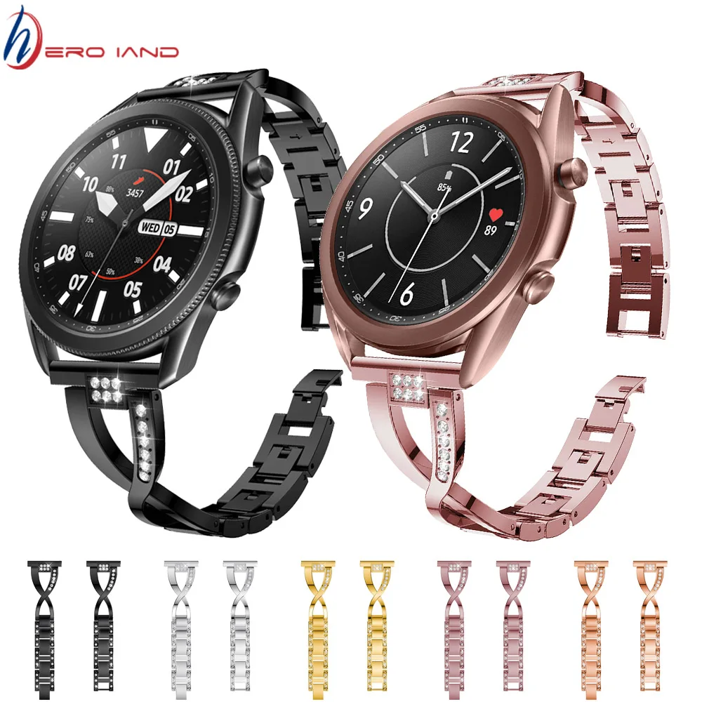 Crystal diamond Watch Strap for Samsung Galaxy Watch 3 45mm 41mm stainless steel bracelet metal band For Amazfit Bip GTS Correa
Crystal diamond Watch Strap for Samsung Galaxy Watch 3 45mm 41mm stainless steel bracelet metal band For Amazfit Bip GTS Correa