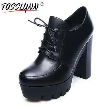 TASSLYNN 2019 Women Boots PU Real Leather Platform Spring Autumn Shoes Square High Heels Ankle Boots Lace Up Women Shoes 34-40
TASSLYNN 2019 Women Boots PU Real Leather Platform Spring Autumn Shoes Square High Heels Ankle Boots Lace Up Women Shoes 34-40