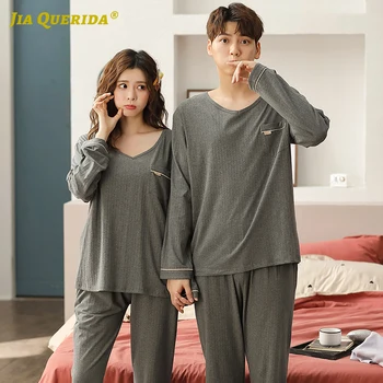 Spring Autumn Homesuit Homeclothes Sleepwear Fashion Style Casual Style Pajamas Set Man and Woman Gray Top Gray Pants Pj Set
Spring Autumn Homesuit Homeclothes Sleepwear Fashion Style Casual Style Pajamas Set Man and Woman Gray Top Gray Pants Pj Set