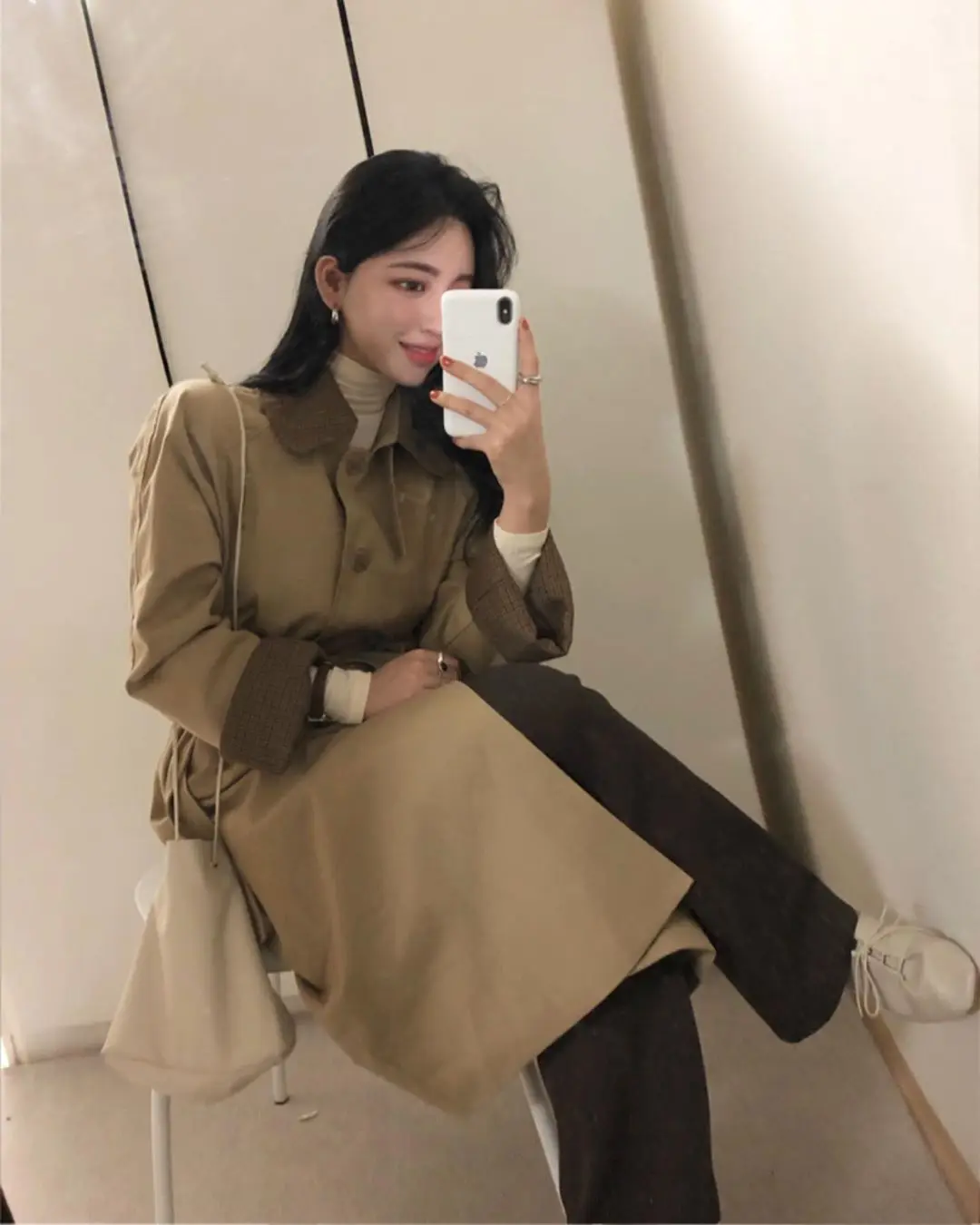 South Korea Dongdaemun 2019 Autumn And Winter Contrast Color Cool Versatile Trench Coat 
South Korea Dongdaemun 2019 Autumn And Winter Contrast Color Cool Versatile Trench Coat