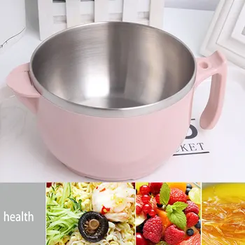 1300ml Stainless Steel Noodle Bowl With Lid Handle Food Container Rice Bowl Soup Bowl Instant Noodle Lunch Box Kitchen Tableware
1300ml Stainless Steel Noodle Bowl With Lid Handle Food Container Rice Bowl Soup Bowl Instant Noodle Lunch Box Kitchen Tableware
