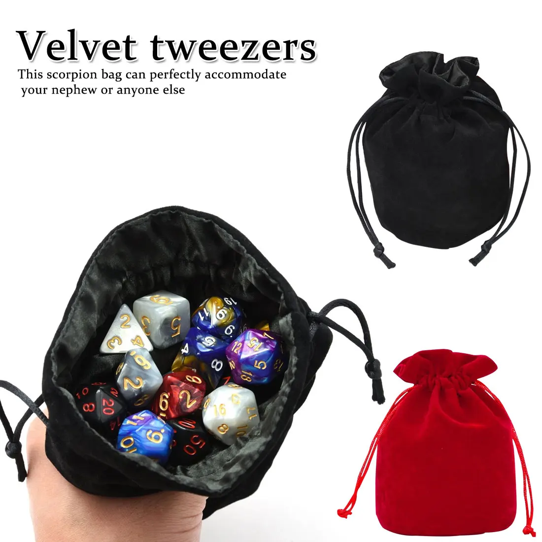 Dice Bag Jewelry Packing Drawstring Bag Board Game for Dungeons And Dragons Velvet
Dice Bag Jewelry Packing Drawstring Bag Board Game for Dungeons And Dragons Velvet