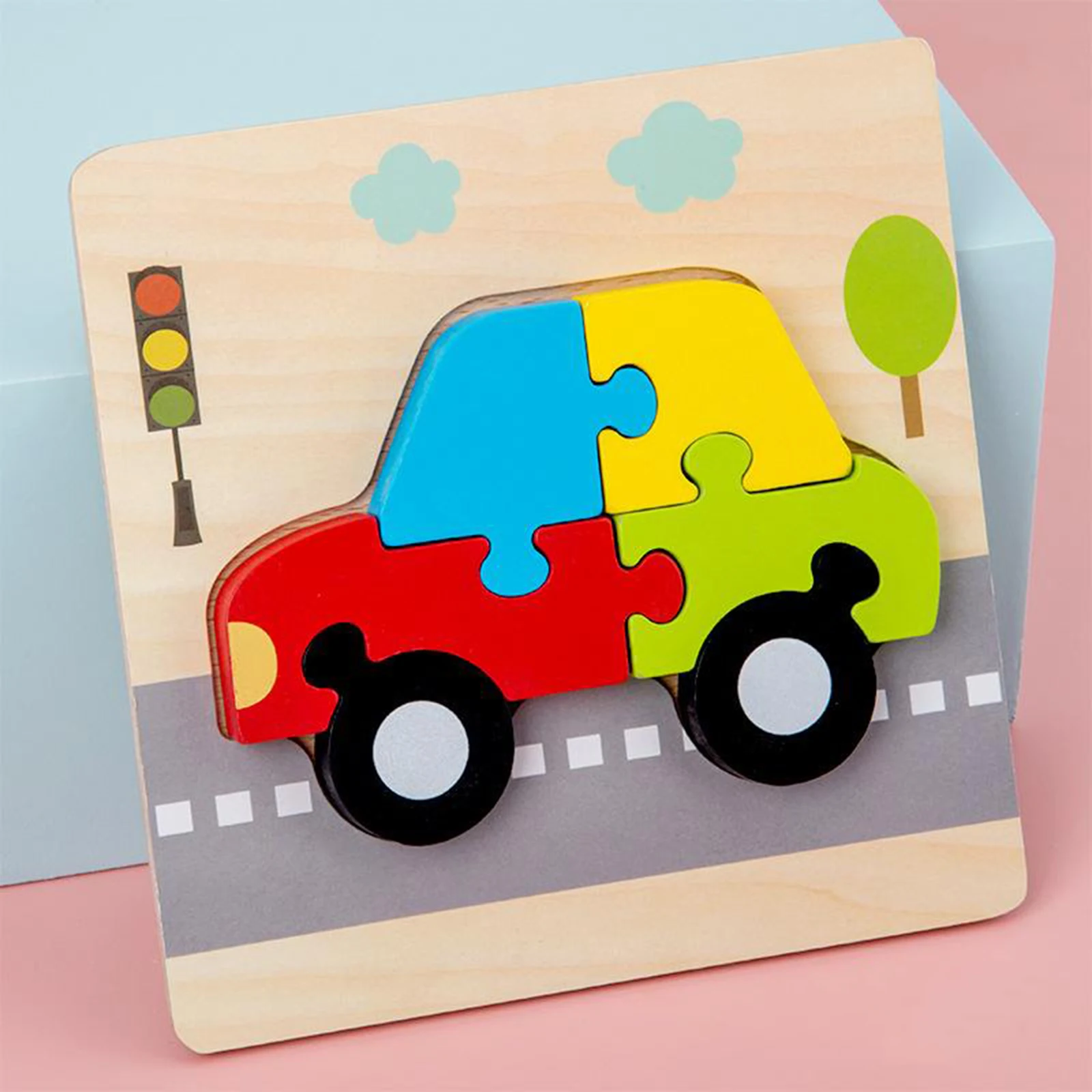 Wooden Animal/Vehicle Jigsaw Puzzles Board for Toddlers Kids Early Education Wooden Animal/Vehicle Jigsaw Puzzles Board for Toddlers Kids Early Education