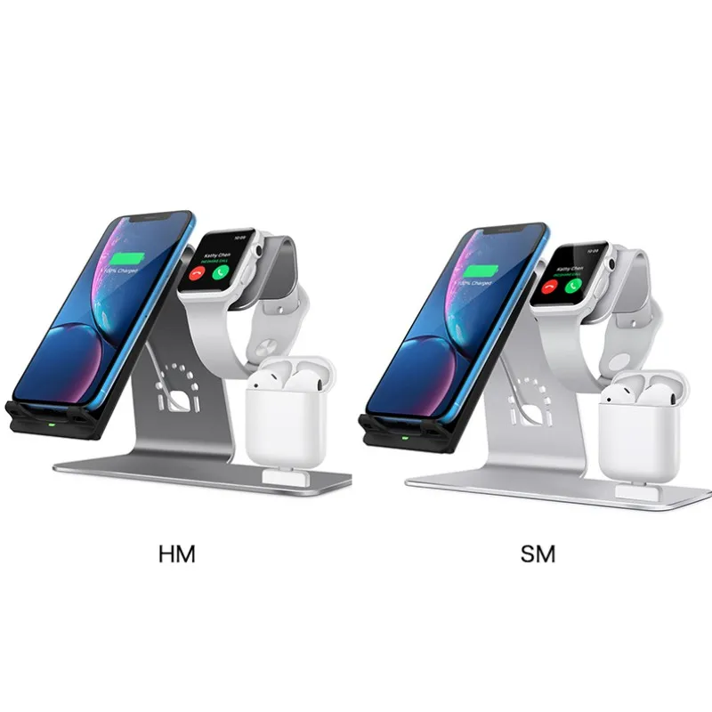 3 In 1 Aluminum Wireless Charging Stand For Apple IWatch For AirPods Qi-Enabled Device
3 In 1 Aluminum Wireless Charging Stand For Apple IWatch For AirPods Qi-Enabled Device