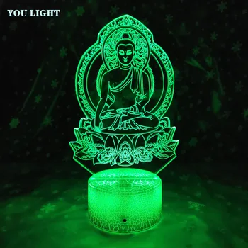 India Buddha Model Colorful 3D Visual illusion Lamp LED Atmosphere Table Lamp for kids toy Christmas Birthday gift Nightlight
India Buddha Model Colorful 3D Visual illusion Lamp LED Atmosphere Table Lamp for kids toy Christmas Birthday gift Nightlight