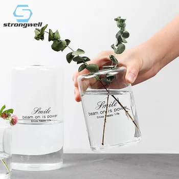 Nordic Transparent Small-mouth Glass Flower Vase Dry Flower Holder Figurines Home Decoration Art Glass Vases Wedding Decor Gifts
Nordic Transparent Small-mouth Glass Flower Vase Dry Flower Holder Figurines Home Decoration Art Glass Vases Wedding Decor Gifts