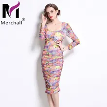 Merchall Sexy Package Hip Mesh Dress 2022 Spring Female's Square Collar Long Sleeve Ruched Elastic Party Dresses Vestidos M66239
Merchall Sexy Package Hip Mesh Dress 2022 Spring Female's Square Collar Long Sleeve Ruched Elastic Party Dresses Vestidos M66239