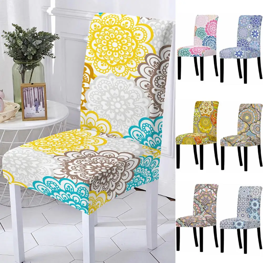 Elastic Spandex Mandala Flower Chair Cover High Back Chair Protector Case for Resterant Wedding Party Dining Room Decoration
Elastic Spandex Mandala Flower Chair Cover High Back Chair Protector Case for Resterant Wedding Party Dining Room Decoration
