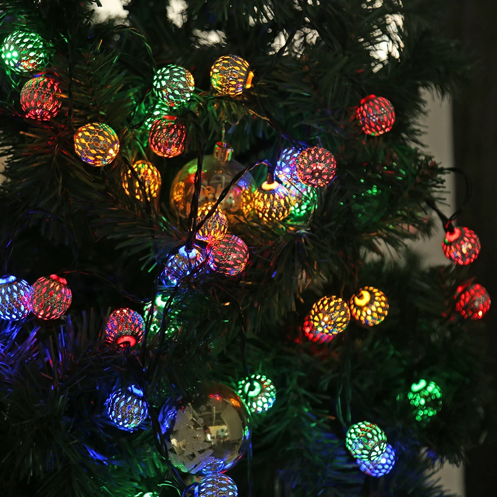 LED Solar String Light Metal Hollow Moroccan Ball Fairy Lamp Garden Decor Waterproof Metal Colorful Lantern Light
LED Solar String Light Metal Hollow Moroccan Ball Fairy Lamp Garden Decor Waterproof Metal Colorful Lantern Light