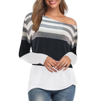 Women Clothes 2019 Striped Tshirt Long Sleeve Tops Womens Clothing T-Shirts Cotton Casual Tee Shirt Black
Women Clothes 2019 Striped Tshirt Long Sleeve Tops Womens Clothing T-Shirts Cotton Casual Tee Shirt Black