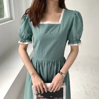 jurken zomer 2020 Loose Summer Dresses Women Fashion Puff Sleeve Vintage Long Dress Casual Square Collor Patchwork Lace vestidos
jurken zomer 2020 Loose Summer Dresses Women Fashion Puff Sleeve Vintage Long Dress Casual Square Collor Patchwork Lace vestidos
