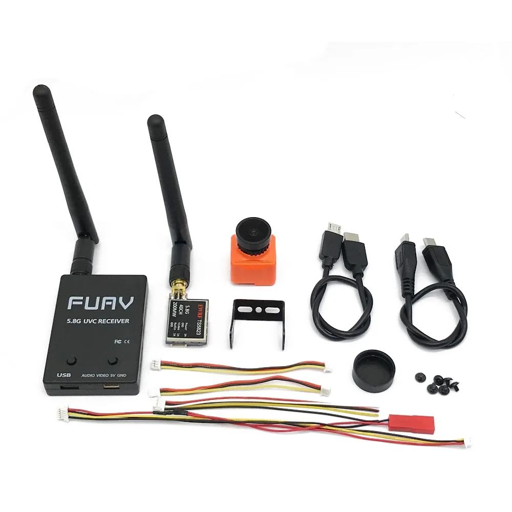 

Ready to use 5.8G FPV Receiver UVC Video Downlink OTG VR Android Phone+5.8G 200/600mw Transmitter TS5823+CMOS 1200TVL Camera fpv