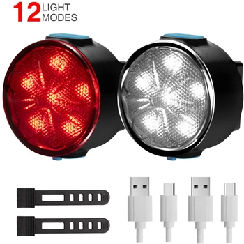 Bike Lights LED Cycle Light 12 Light Modes USB Rechargeable Super Bright Bike Light, IPX5 Waterproof for Cycling Outdoor Camping
Bike Lights LED Cycle Light 12 Light Modes USB Rechargeable Super Bright Bike Light, IPX5 Waterproof for Cycling Outdoor Camping