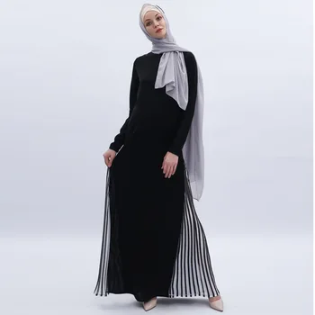 Elegant Muslim Abaya Dresses Women Chic High Quality Stripe Maxi Hijab Dress Long Sleeve Kimono Dubai Arab Islamic Clothing
Elegant Muslim Abaya Dresses Women Chic High Quality Stripe Maxi Hijab Dress Long Sleeve Kimono Dubai Arab Islamic Clothing