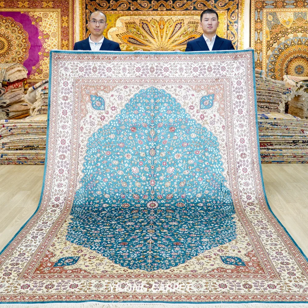 Yilong 6'x9' Turkish Silk Carpets Vantage Hand Knotted Oriental Carpet Rug (HF331B)
Yilong 6'x9' Turkish Silk Carpets Vantage Hand Knotted Oriental Carpet Rug (HF331B)
