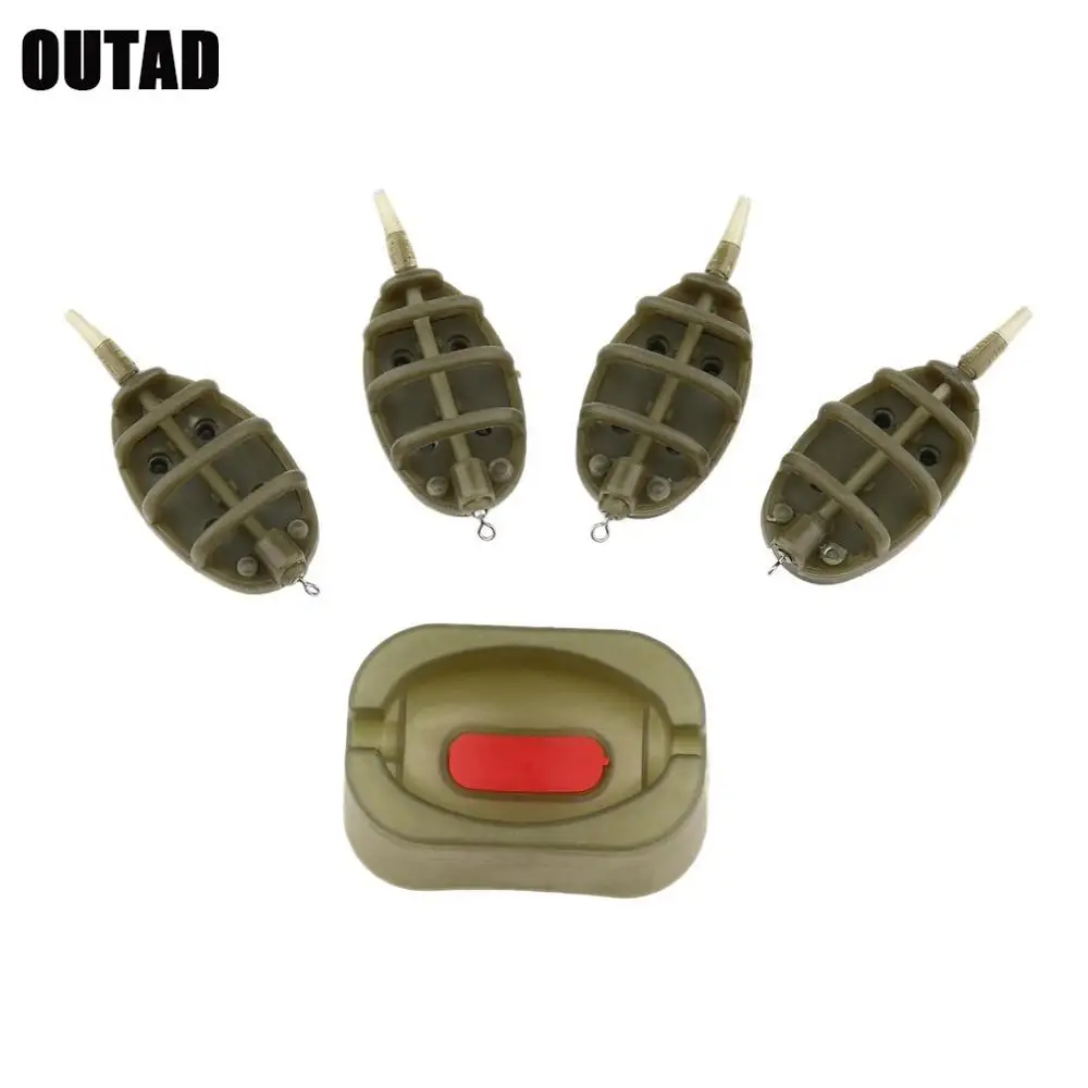 High Capacity Fishing Bait Thrower Inline Feeder Carp Fishing Method Feeder 4 Feeders Mould Set 15/20/25/35g 30/40/50/60g
High Capacity Fishing Bait Thrower Inline Feeder Carp Fishing Method Feeder 4 Feeders Mould Set 15/20/25/35g 30/40/50/60g